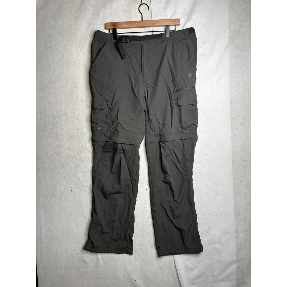 Alpine Design Mens Convertible Hiking Cargo Pants Gray Zip Off Shorts Size L